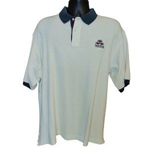 PALM VALLEY COUNTRY CLUB Mens L Embroidered White Golf Polo Shirt Short Sleeve